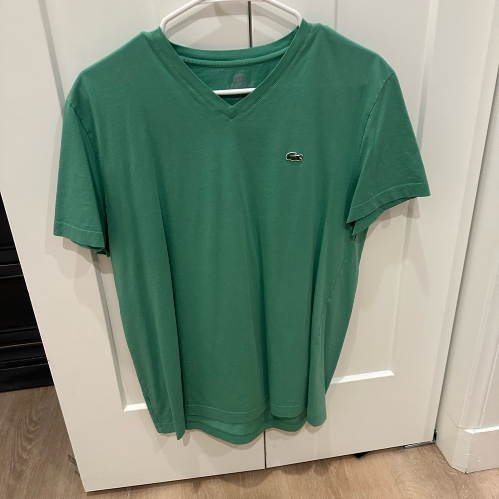 Lacoste Light Green Cotton T-Shirt